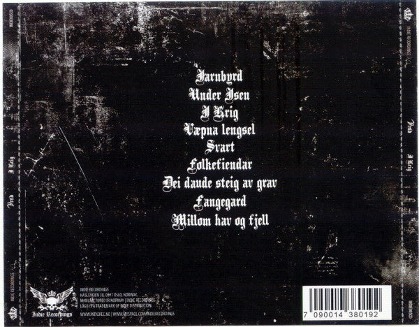 Vreid : I Krig (CD, Album)