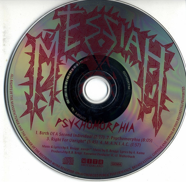 Messiah (5) : Psychomorphia (CD, MiniAlbum, RE)