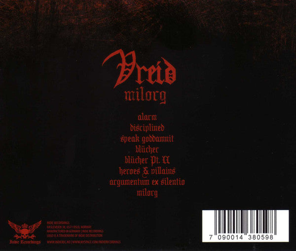 Vreid : Milorg (CD, Album)