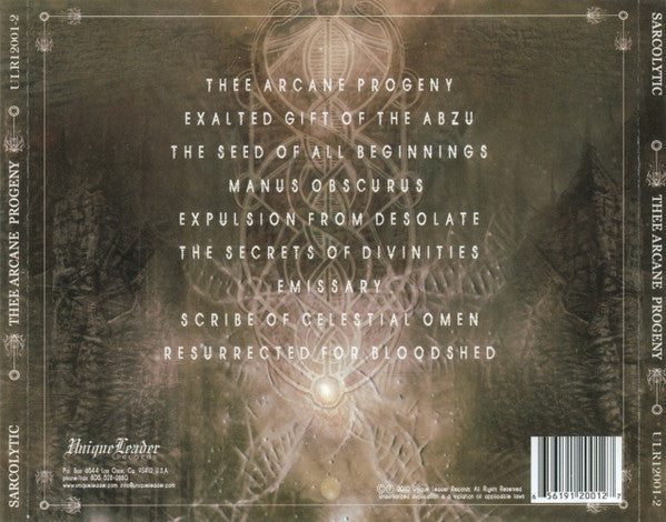 Sarcolytic : Thee Arcane Progeny (CD, Album)