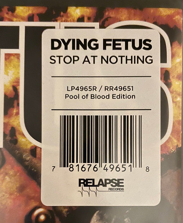 Dying Fetus : Stop At Nothing (LP, Album, RE, Red)