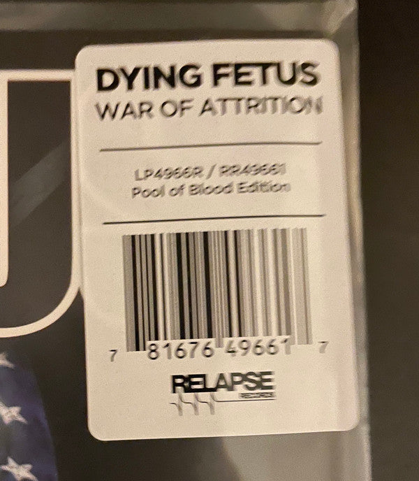 Dying Fetus : War Of Attrition (LP, Album, RE, Red)