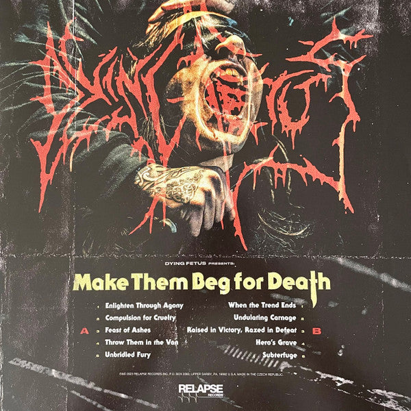 Dying Fetus : Make Them Beg For Death (LP, Album, Blu)