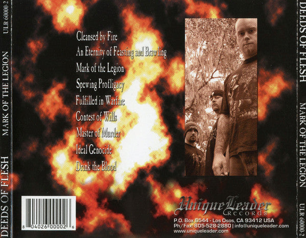 Deeds Of Flesh : Mark Of The Legion (CD, Album, RE)