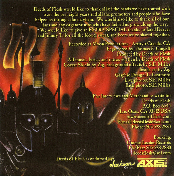 Deeds Of Flesh : Mark Of The Legion (CD, Album, RE)