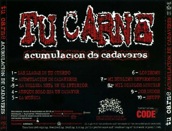 Tu Carne : Acumulacion De Cadaveres (CD, Album)