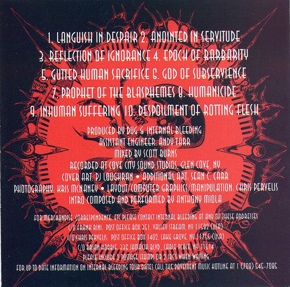 Internal Bleeding : Voracious Contempt (CD, Album, RE)