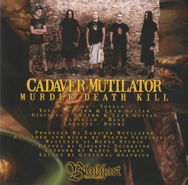 Cadaver Mutilator : Murder Death Kill (CD, Album)