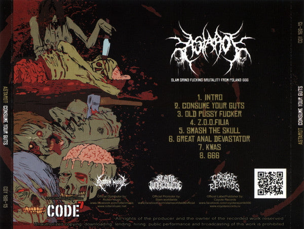 Astarot (5) : Consume Your Guts (CD, Album)